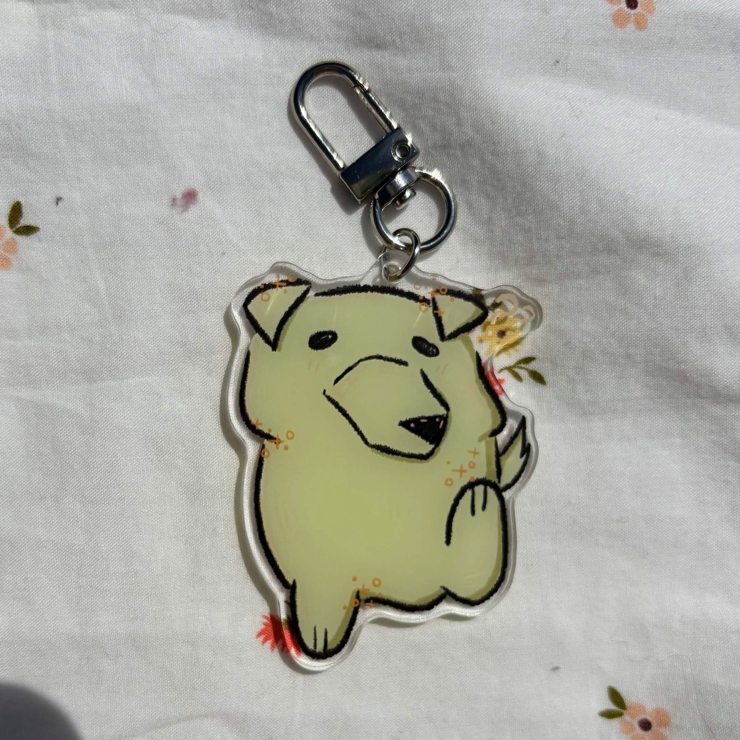 Confused Dog Keychain